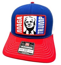 Donald Trump MAGA Patriotic USA Richardson 112 Trucker Snapback Hat Cap Patch
