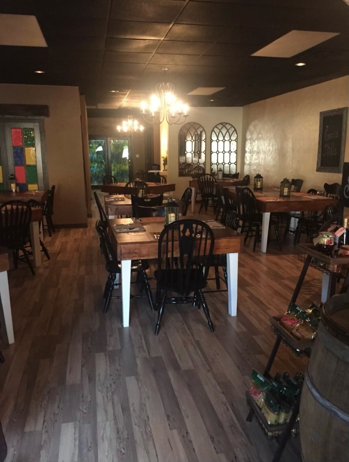 10 Custom Tuscan Farmhouse Tables, All Wood, 48 " x 48". Matching Banquet Table