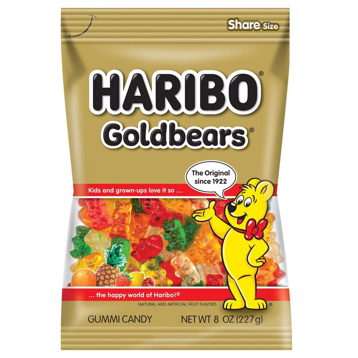 Haribo Original Goldbears Bears Gummy Bag, Free Gold-bears