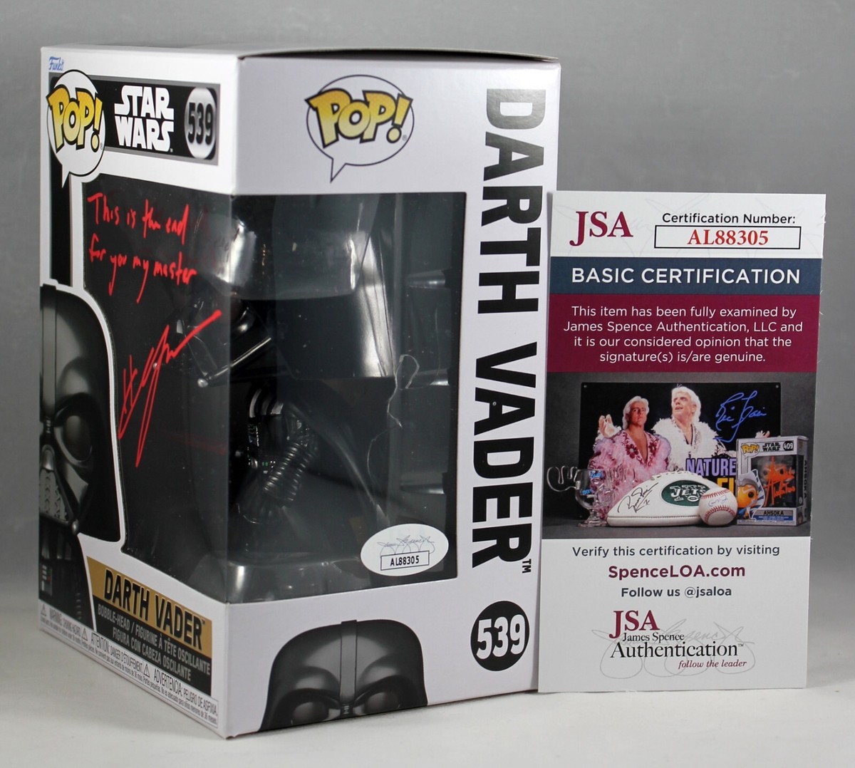 HAYDEN CHRISTENSEN SIGNED DARTH VADER FUNKO POP FIGURE OBI-WAN