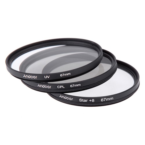 Andoer 67mm Filter Set & CPL Filter & Star8 Filter & Bag for Canon Q2F8 - Picture 5 of 12
