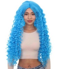 Marine Mermaid Wig Bright Blue Fancy Party Event Ready Halloween Wig HW-1117A