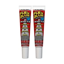 Flex Glue White 6 oz. Strong Rubberized Waterproof Adhesive (2-Pack)