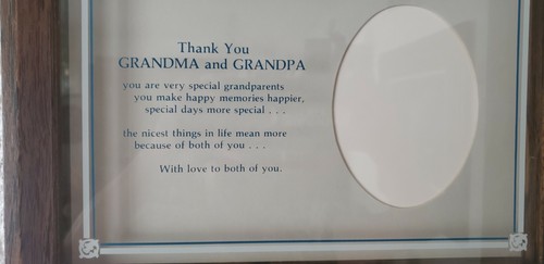 GRANDPARENTS "THANK YOU" SHADOW BOX STYLE PICTURE WOOD FRAME - HOLDS 5x7 PHOTO - Picture 5 of 11