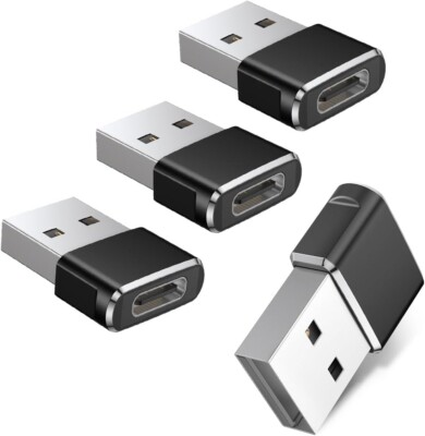 3x USB-A auf USB-C Adapter Ladeadapter Datenübertragung Stecker Konverter OTG