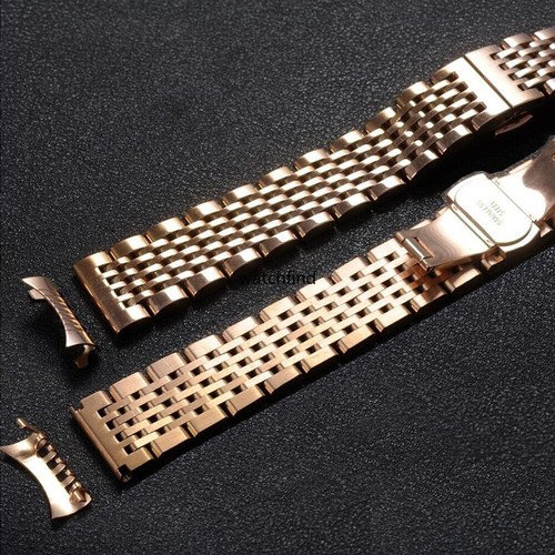 Correa de reloj recta curva pulsera de acero inoxidable repuesto sólido - Imagen 5 de 15