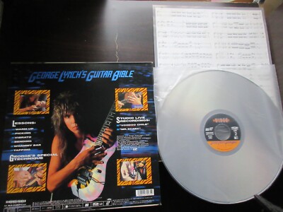 George Lynch Guitar Bible Japan Laserdisc w TAB Score Sheet 55P6