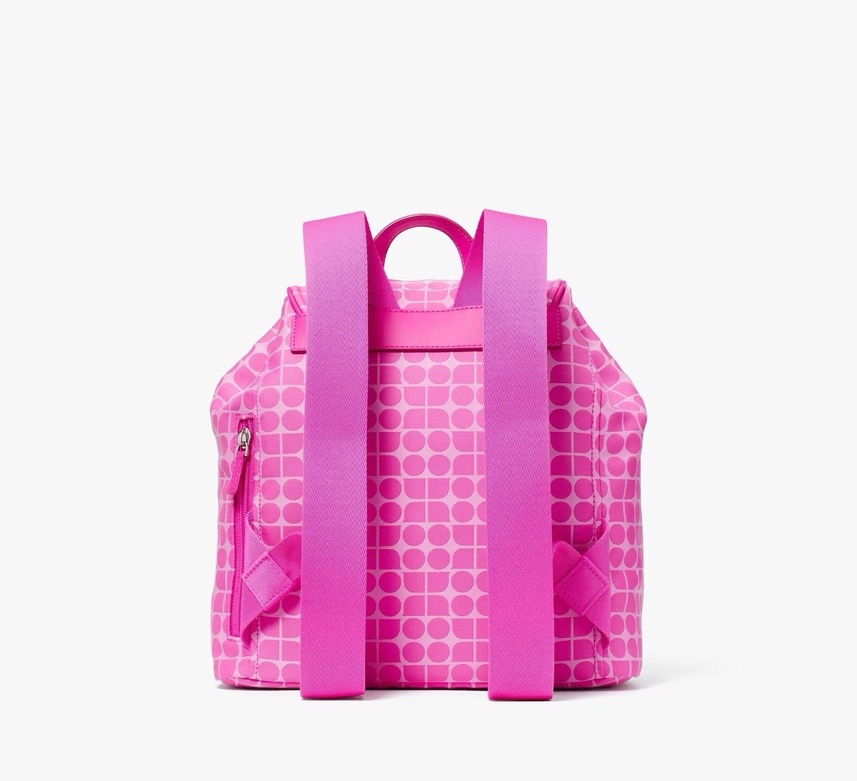 Kate Spade Noel Happiness Jacquard Backpack Bag Pink EUC Kate Spade New York Chelsea Gingham Check Print Nylon Medium  main image 3