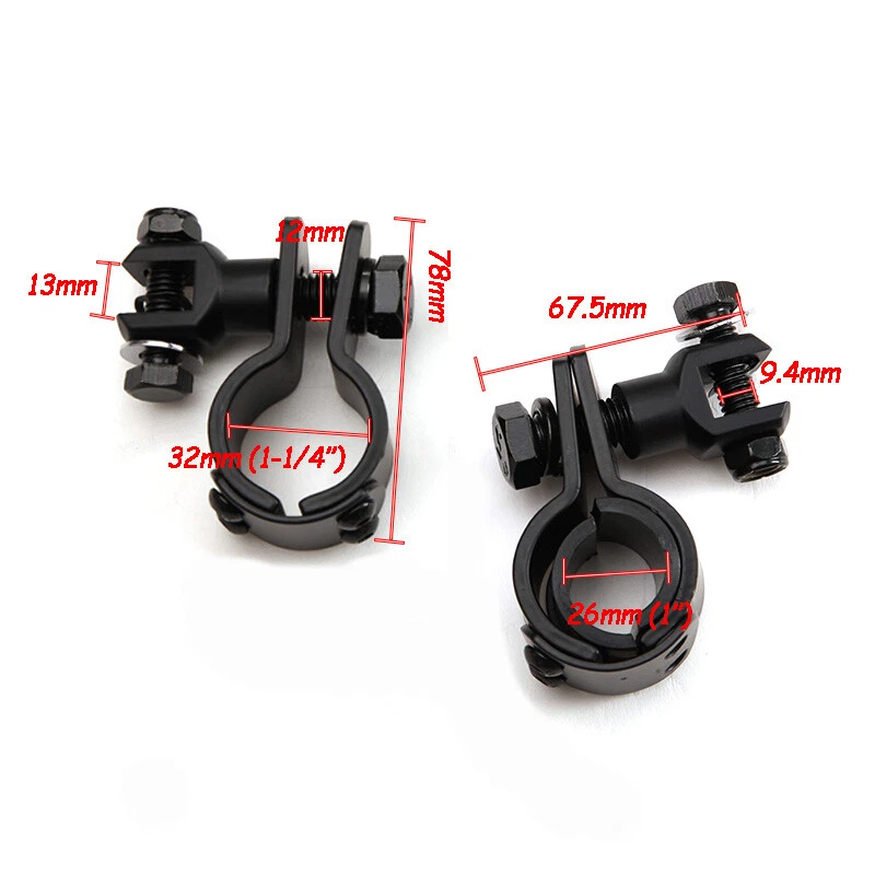 JMTBNO Motorcycle Foot Pegs 1"~1-1/4" Highway Crash Bar For Honda Rebel 250 500 - Изображение 4 из 4