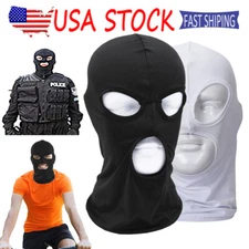 3 Hole Full Face Mask, Women Men Thin Balaclava Face Mask for Motorcycl Bike Ski