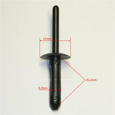 50 Stück BMW Radlauf Clips 6mm - Kunststoff Blindnieten Für X1 X3 X5 X6