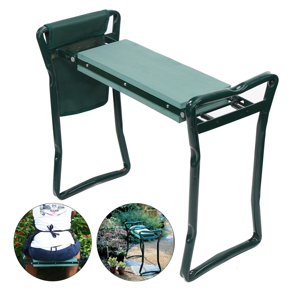 Heavy Duty Garden Kneeler and Seat Stool Garden Folding Bench with