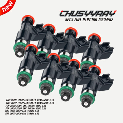 x8 New Upgraded Fuel Injectors for 2007-2009 GMC Sierra 1500 6.2L 6.0L 12594512