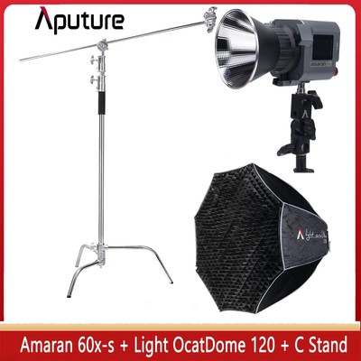 Amaran 60X-S 60W LED Video Licht Bi Color Fotografie +Light OcatDome 120+C Stand