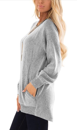 Womens Casual Color Block Long Sleeve Round Neck Size M - Picture 6 of 7