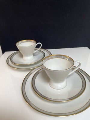 Rosenthal Form 2000 Gala blau Richard Loewy 2 Kaffeegedecke