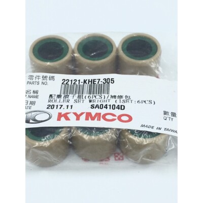 22121-KHE7-305 PULLEY ROLLER SET WEIGHT (1SET: 6PCS) SA04104D KYMCO G-DINK I 300