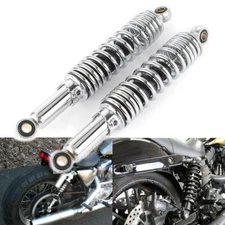 2Pcs Chrome 12.5'' 320mm Motorcycle Rear Shock Absorber Suspension For Dirt Bike