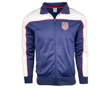 Youth "USA" Track Jacket by Just 4 Kicks Inc. - Blue & White Full Zip