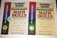 Pre-Algebra Concepts Mastering Essential Math Skills - Lot of 2