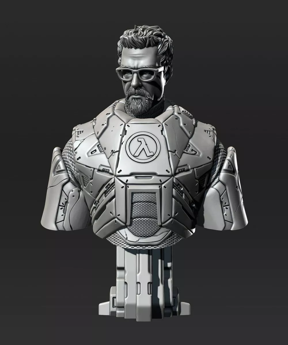 Half Life Gman Statue Bust Figure Collectable 