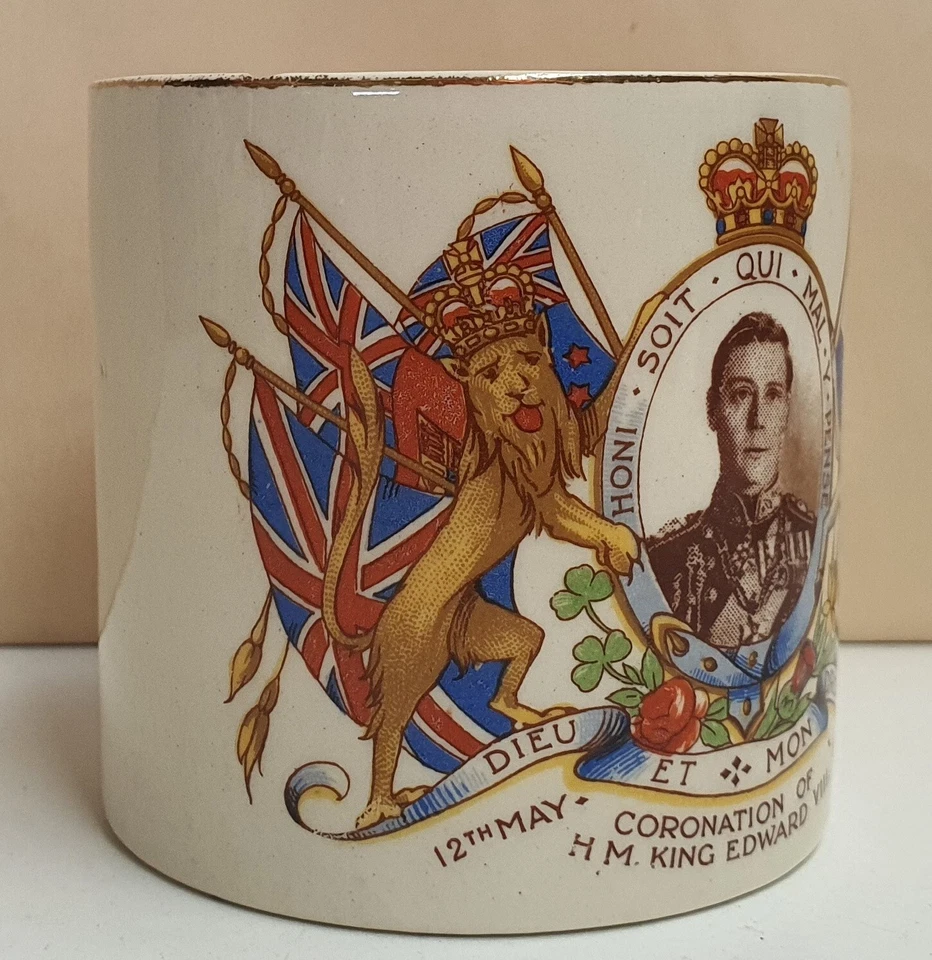 Empire Porcelain Co Coronation of HM King Edward VIII c1937 Commorative Mug A/F - Image 4 of 4