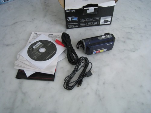Sony DCR-SX44 Camcorder with Accessories and Box - Untested