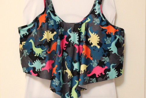 Women's Dinosaur Swim Top, Removable Pads, Size 3XL, Multi Color, NWOT - Picture 2 of 8