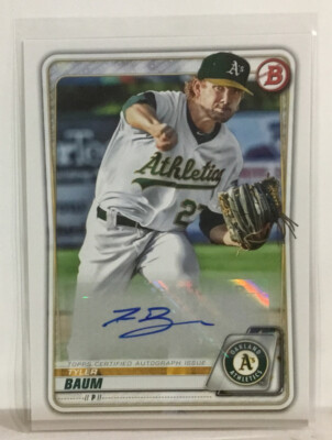 2020 BOWMAN  PROSPECTS TYLER BAUM ROOKIE AUTO ATHLETICS PDK