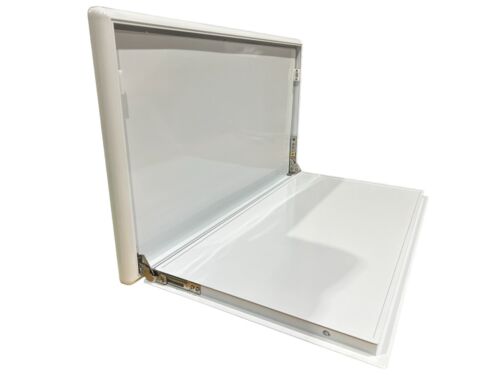 CARAVAN TABLE FOLDING PICNIC TABLE CAMPER HORSE FLOAT 650x450mm LOCKABLE WHITE - Picture 3 of 5