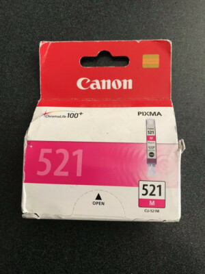 Genuine New Canon 521 CLI-521M Magenta Ink 2935B004 Sealed Box iP3600 MP540 NIB