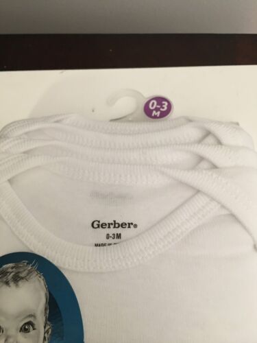 BRAND NEW BABY BOYS OR GIRL'S SIZE 0-3 MONTH 4 PACK GERBER SHORT SLEEVE ONESIES - Picture 3 of 7