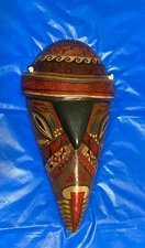 HIGHLY FIRED CLAY MASK FROM BOCA DA VALAM AMAZON RIVER VILLAGE - BRAZIL