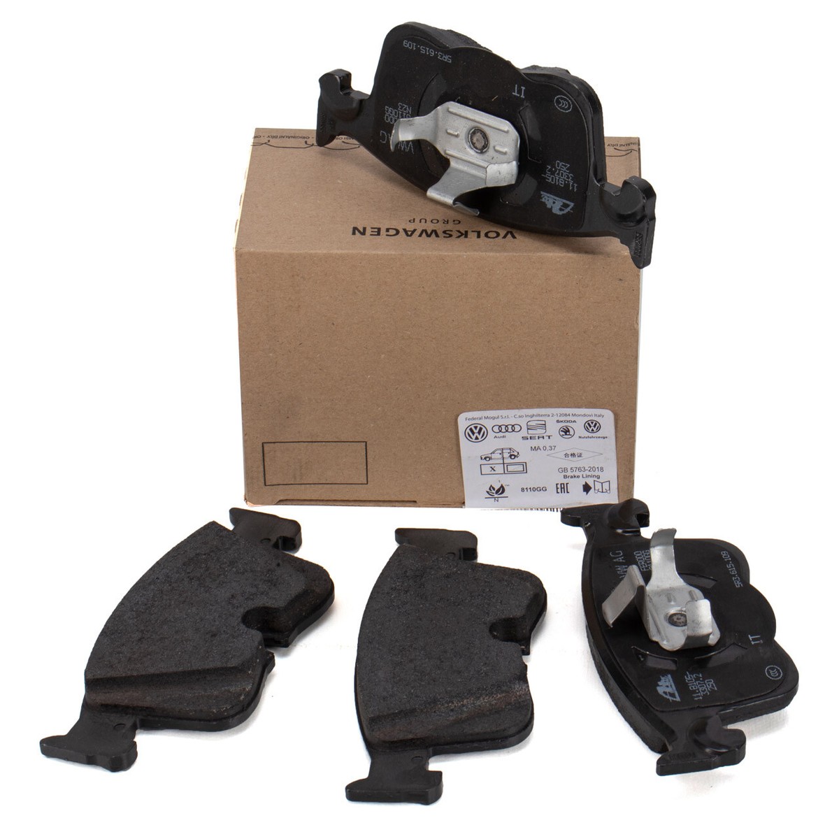 ORIGINAL VW Bremsbeläge Bremsbelagsatz CADDY V PR-Nr. 1ZD vorne  