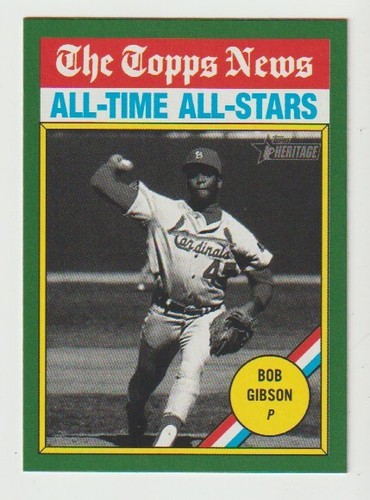 2025 Topps Heritage Green Border #342 BOB GIBSON St Louis Cardinals HOF