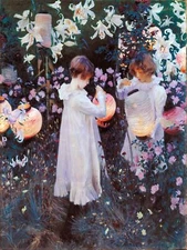 Decoration Poster.Carnation, Lily, Rose by Sargent art painting.Wall decor.11330