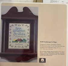 Vintage Embroidery Kit The Creative Circle 6189 Innkeepers Sign NOS Sealed