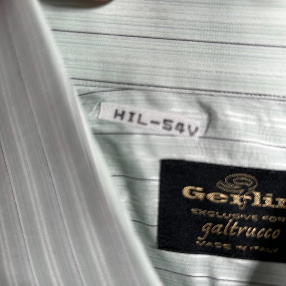 Camisa de vestir Gerlin para Galtrucco para hombre IV L/XL algodón a rayas puño francés traje Foto 4 de 4