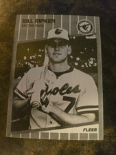 1989 Fleer Billy Ripken F FACE ‘TEST RUN’ Black & White Error Card NO.616