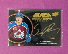 2021-22 SPx UD Black Obsidian Rookie Scripts Gold Sampo Ranta 30/65 ORS-SR