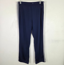 Vintage Adidas Track Pants Men XL Y2K Navy Blue 3 Stripes Baggy Logo Basketball