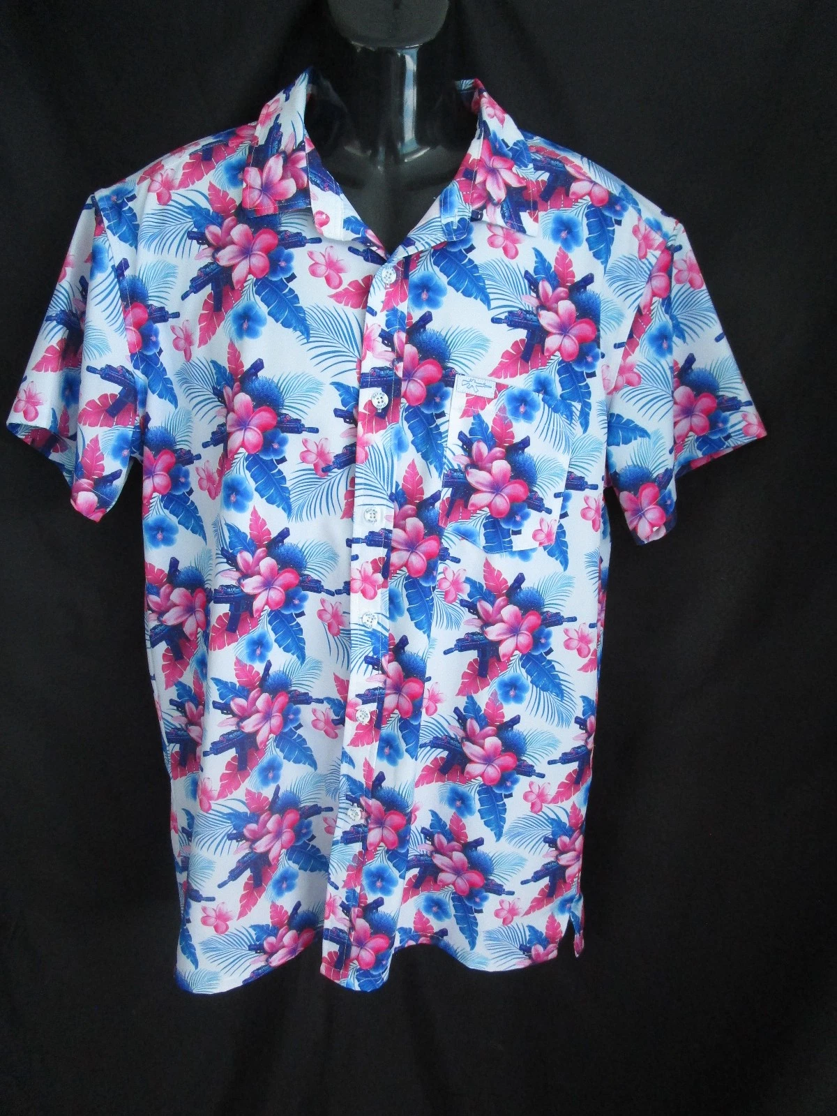 Retro Rifle Men’s Size L Tropics V2 Button Down Short Sleeve Shirt