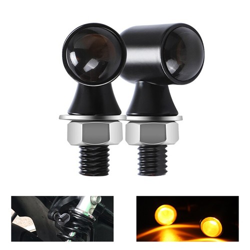 4x Motorcycle Motorbike LED Turn Signal Lights Indicators Blinker M8 Amber Lamp - Picture 2 of 12