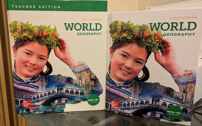 2 BOOKS  Discovering World Geography,  Student & Teacher Edition    LC5