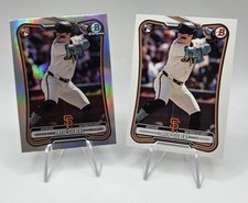 Drew Gilbert 2026 Bowman Chrome Red Rookie Logo + Base Rookie Paper / Giants