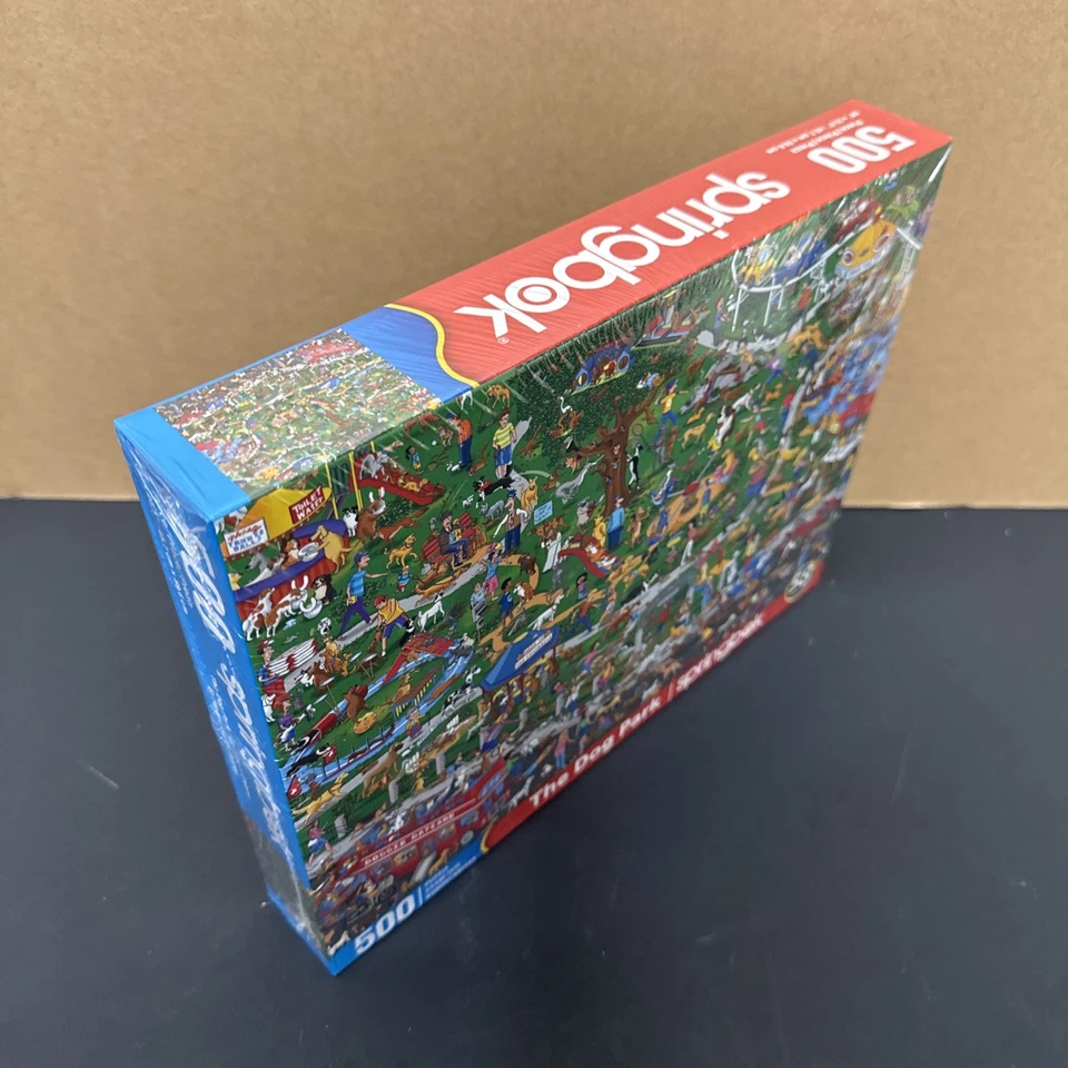 New-Springbok's 500 Piece Jigsaw Puzzle The Dog Park - Made in USA - Image 3 of 3