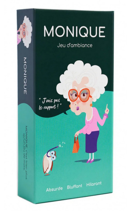 Jeux de société Monique avec cartes d'ambiance et règles rapides