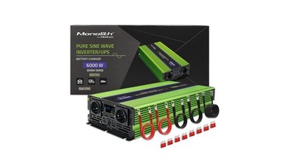 Qoltec Przetwornica napięcia Monolith ładowanie baterii UPS 3000W 6000W 12V na 2