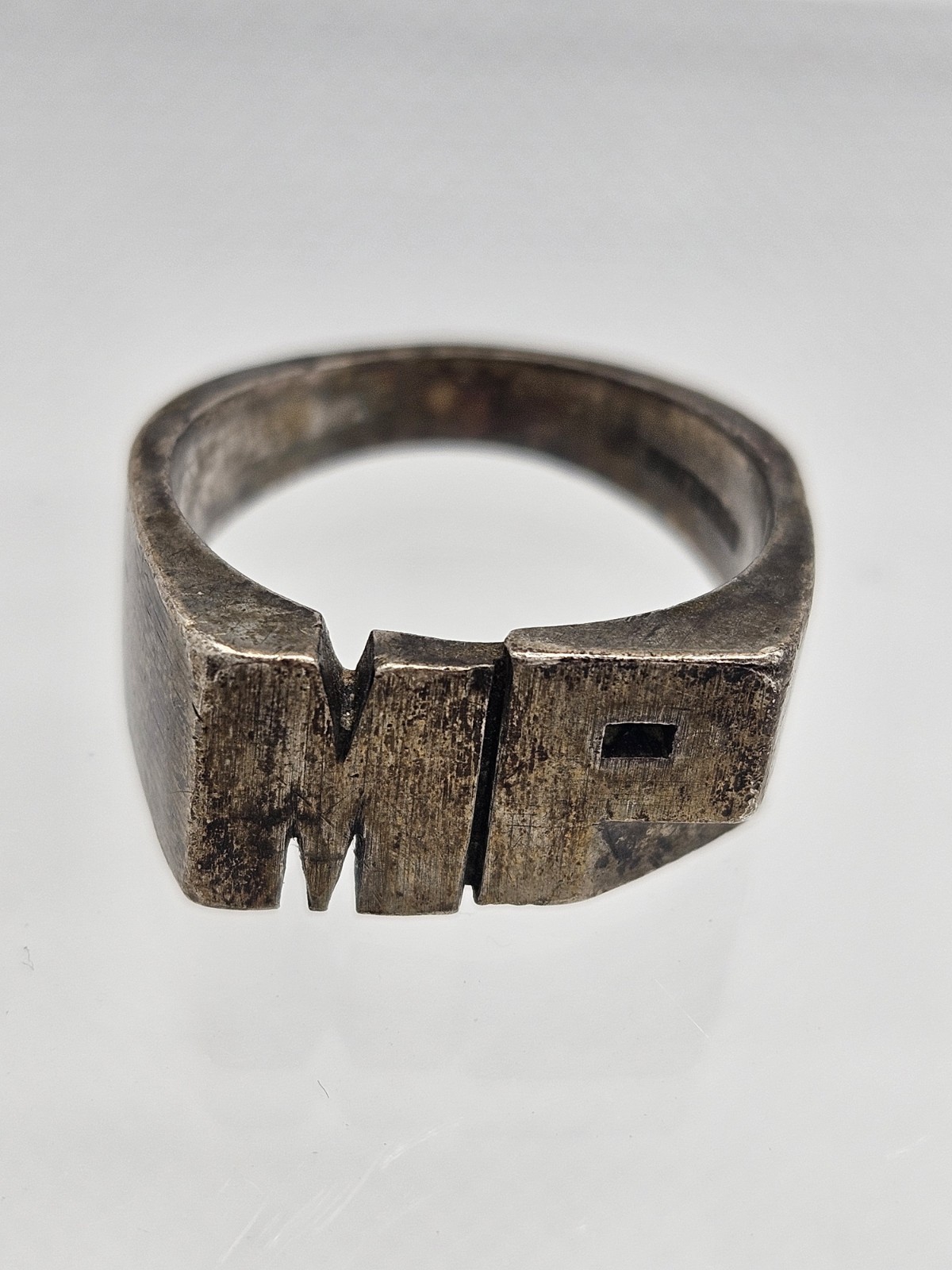 MP Cut Out Sterling Silver Statement Ring Vintage… - image 1