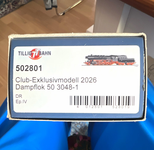 Tillig TT 1:120 Dampflok BR 50 3048-1 DR Ep. IV Club-Exklusiv 502801 | Condition: Neu